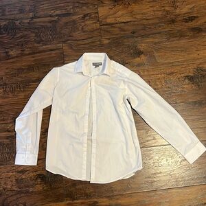Boys (10/12) White Button Down Shirt